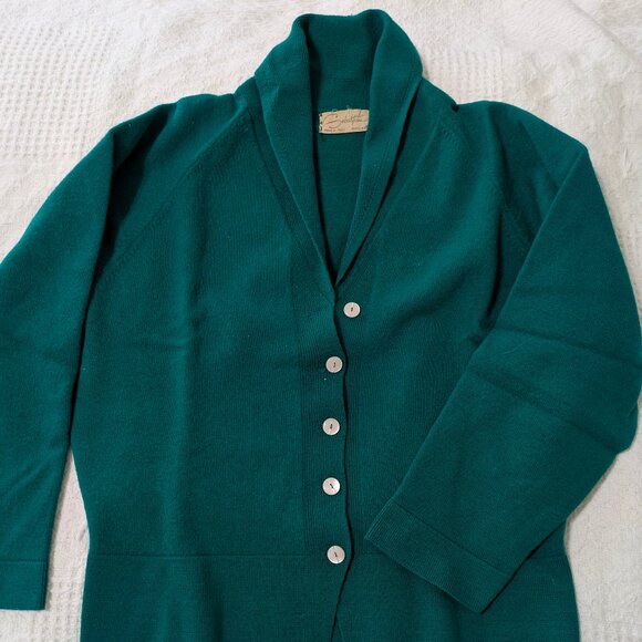 Vintage Sebastion 100% Wool Green Sweater Size Small - Picture 1 of 3